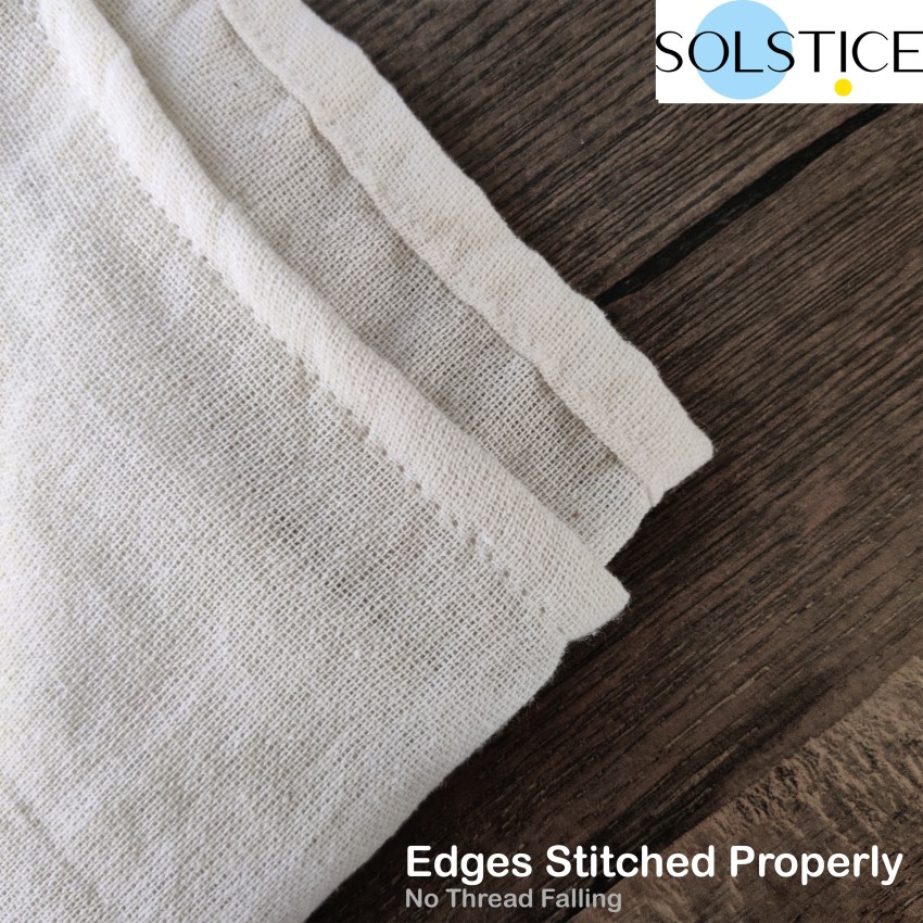SOLSTICE 1 X 1.4 Meter Cotton Muslin Cloth for Straining Unbleached, 90  Grade Muslin Cloth Strainer Price in India - Buy SOLSTICE 1 X 1.4 Meter  Cotton Muslin Cloth for Straining Unbleached